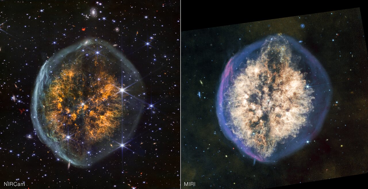 Der planetarische Nebel PMR 1 mit durchsichtiger äußerer Hülle und dichter innerer Struktur